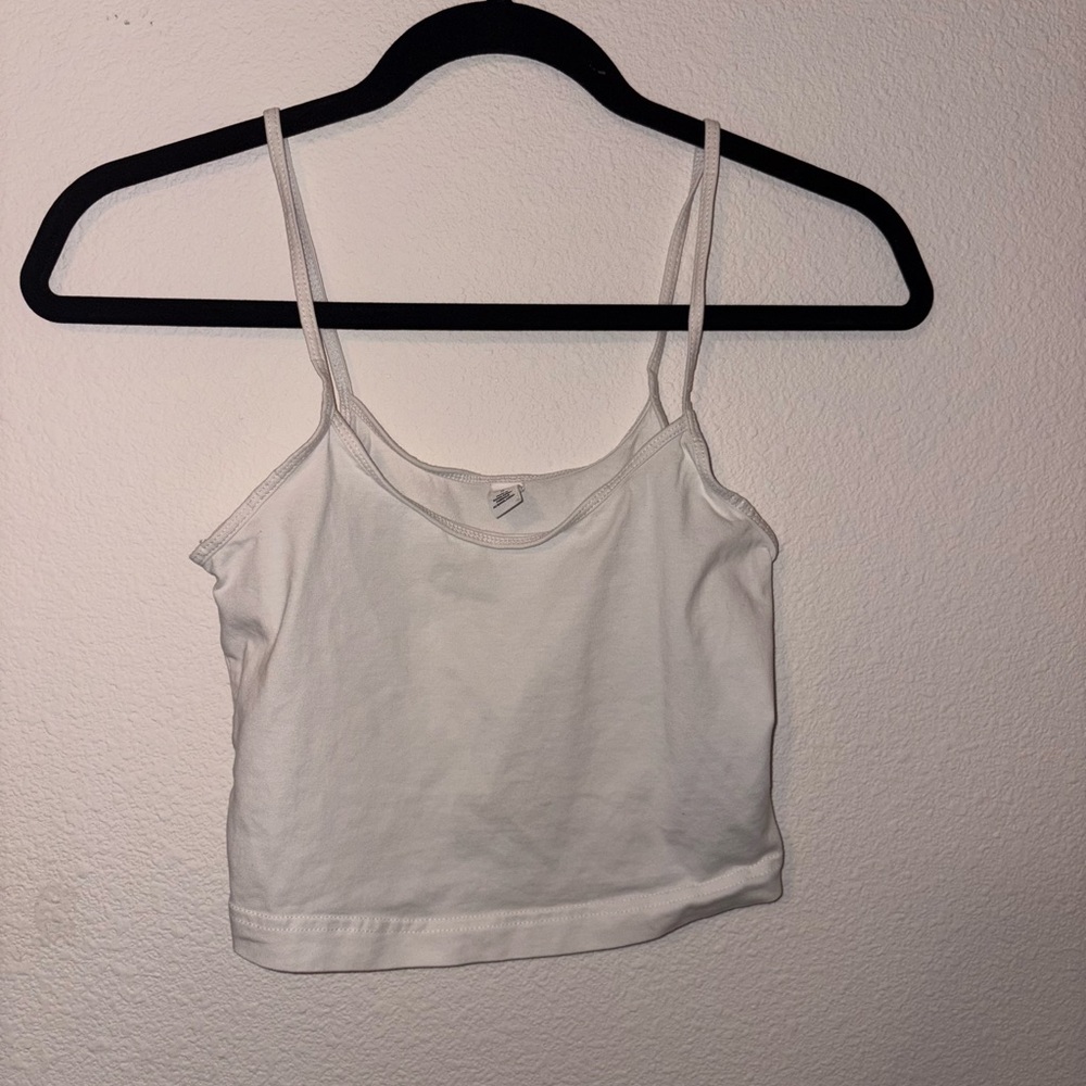 bp White Cropped Tank Top
